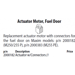 Moteur d'actionneur pour la trappe à granule sur Maxim M250-M255P