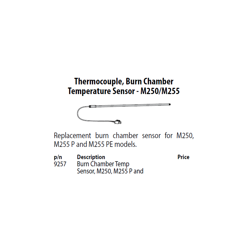 Maxim Firebox Temperature Sensor,Thermocouple, M250,M255,M255PE