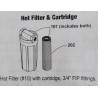 High temperature water filter