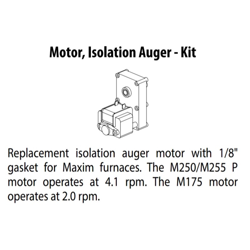 Isolation Auger Motor Kit M250,M255