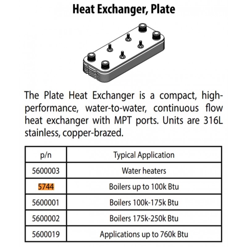 Heat Exchanger, Plate 5X12-30