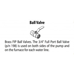 Ball Valve, Brass, 3/4"...