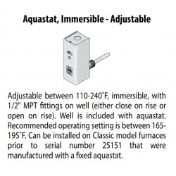 Adjustable Aquastat, Immersible