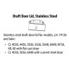 Draft door lid for Classic and Classic Dual Fuel ready 4030, 5036 and 6048 models