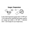 Dial temperature gauge with 1/8" MPT