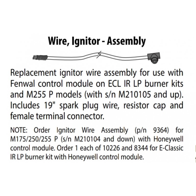 Fenwal control module Ignitor Wire M255P/ECL
