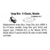 Snap disc (back burn), 185-225°F. For Maxim 175, 250 and 255 models