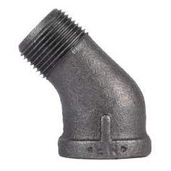 NPT 45˚ Street Elbow 3/4"(black)