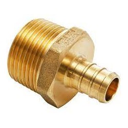 PEX Adapter, 1/2" PEX x 3/4" MIP fittings