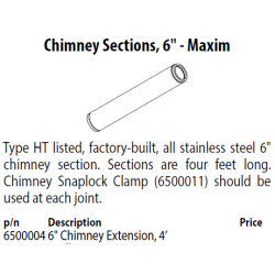 Chimney Sections, 6"