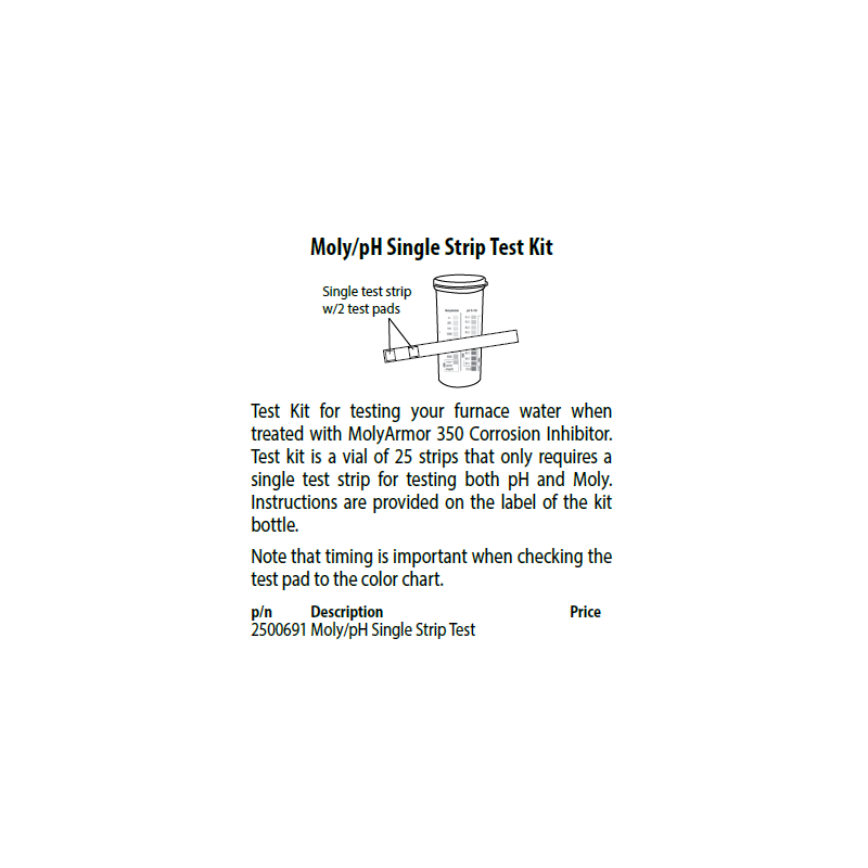 Moly/pH Single Strip Test Kit