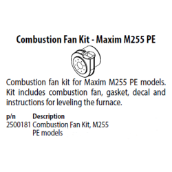 Combustion fan Maxim M255PE