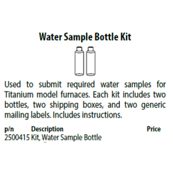 Water Sample Bottle Kit