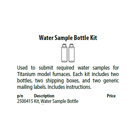 Water Sample Bottle Kit